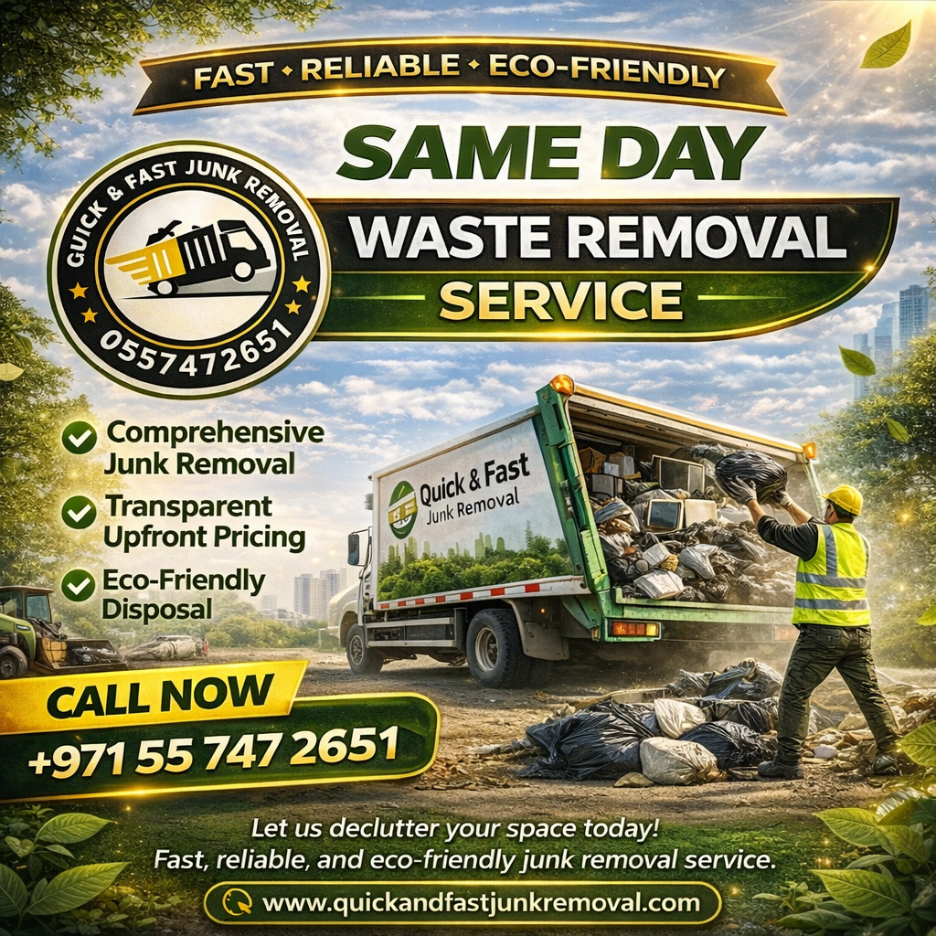 same day waste removal service dubai knowledge park