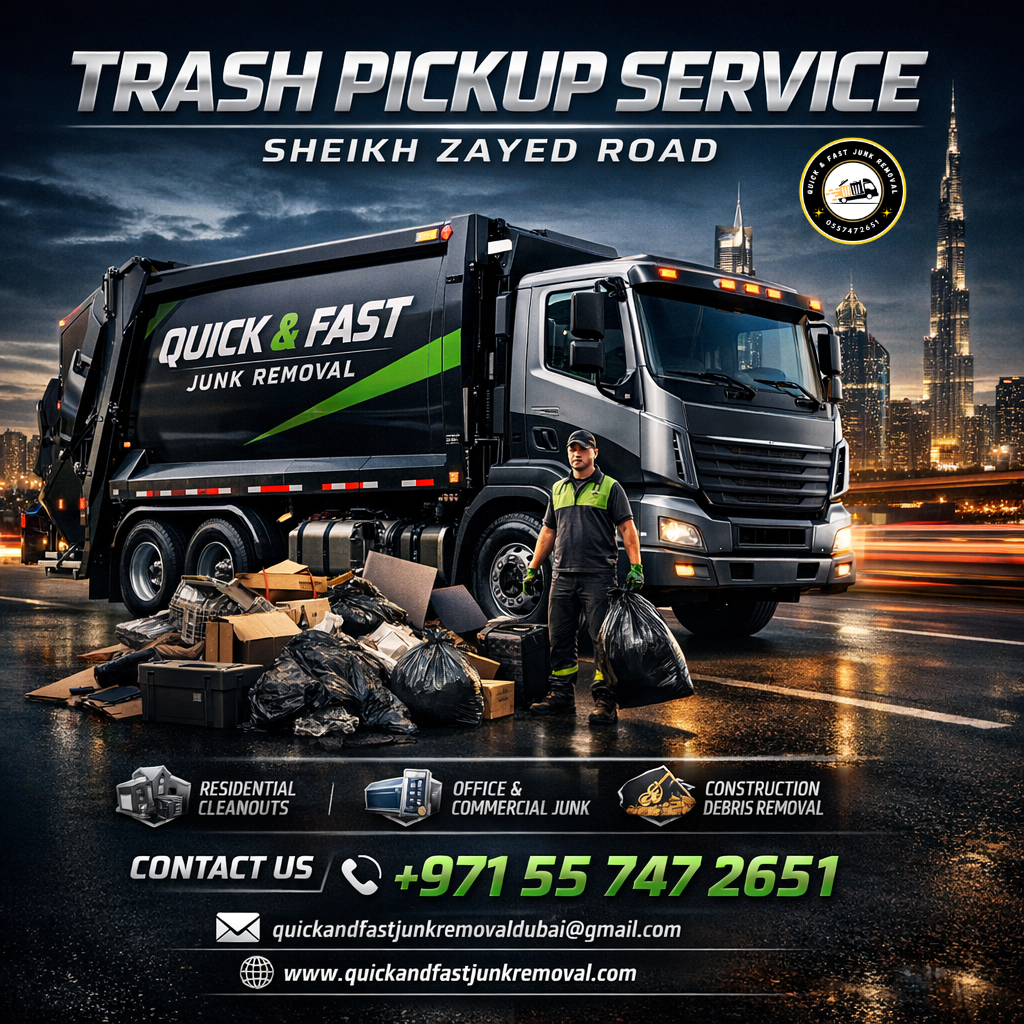 trash pickup service sheikh zayed road