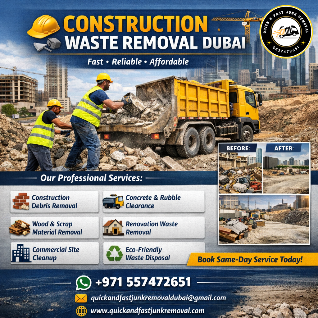 construction waste removal dubai