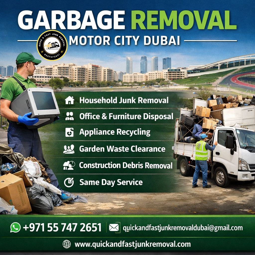 garbage removal motor city dubai