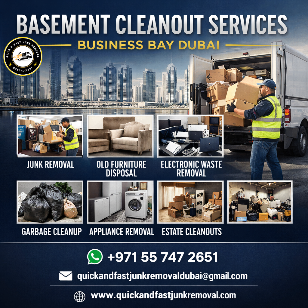 basement cleanout services business bay dubai
