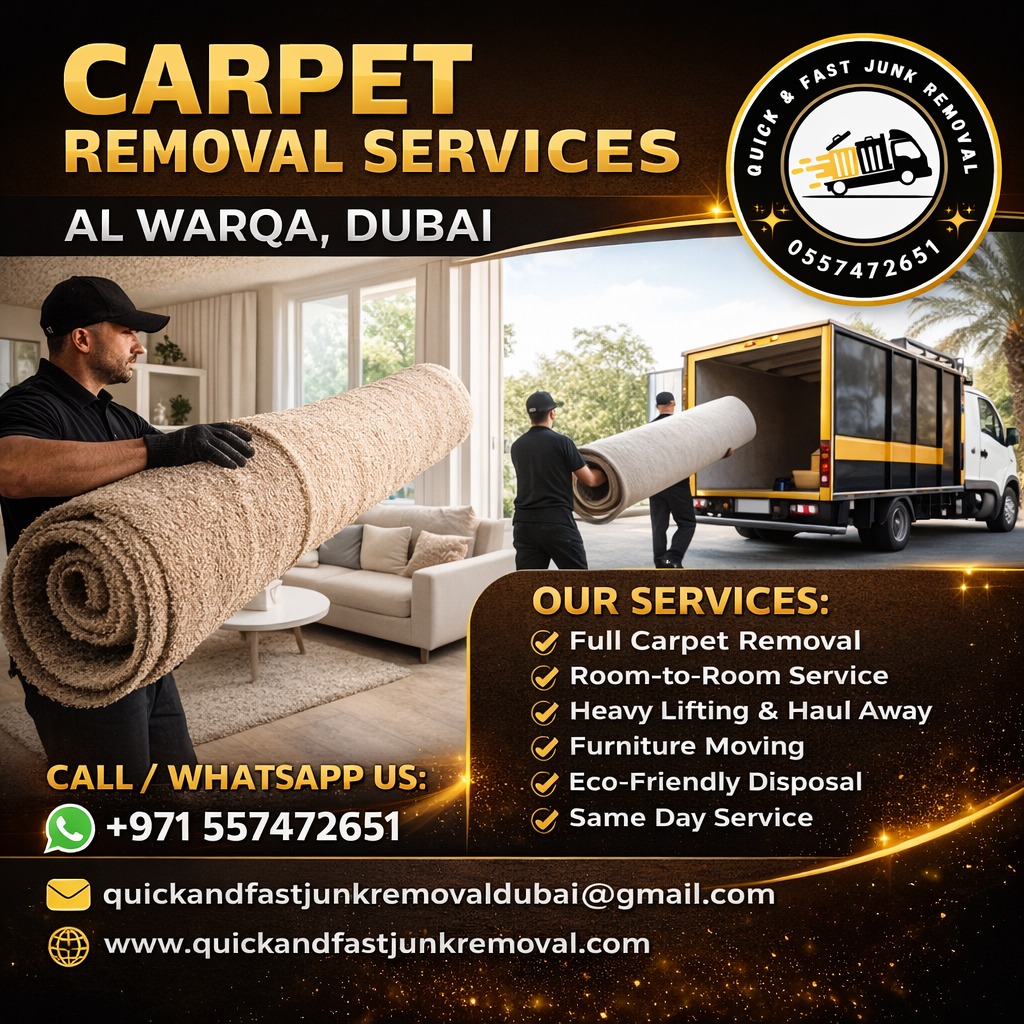 carpet removal services al warqa dubai