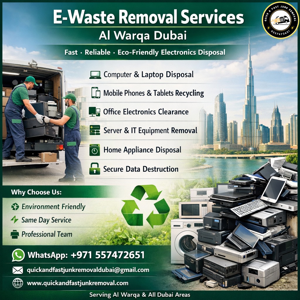 e waste removal services al warqa dubai