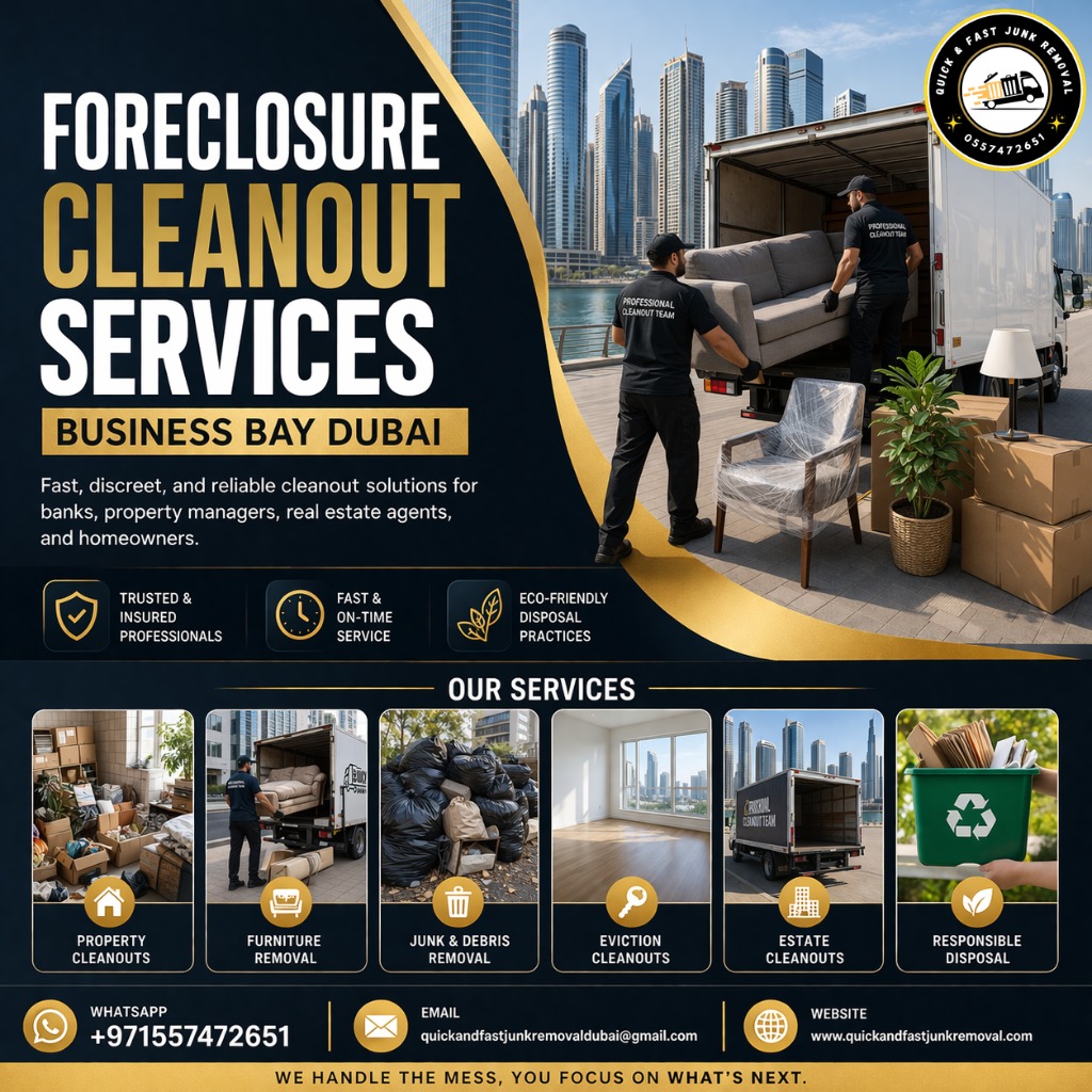 foreclosure cleanout services business bay dubai