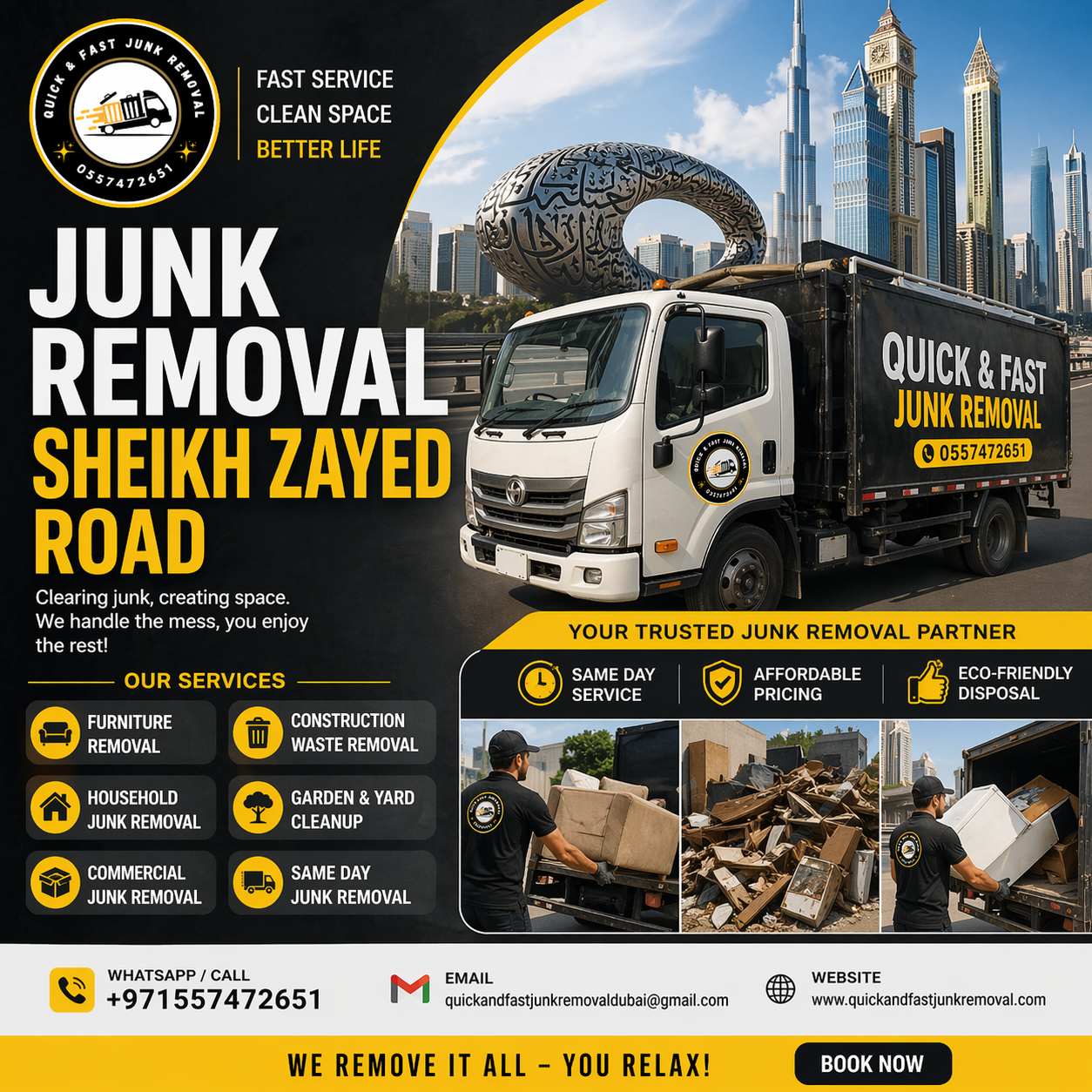junk removal sheikh zayed road