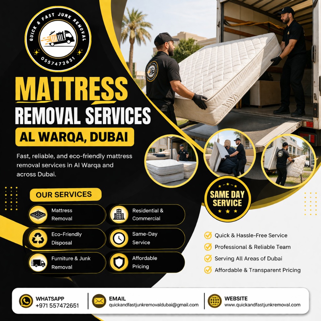 mattress removal services al warqa dubai