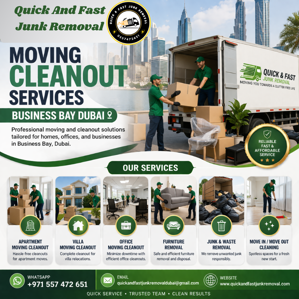 moving cleanout services business bay dubai