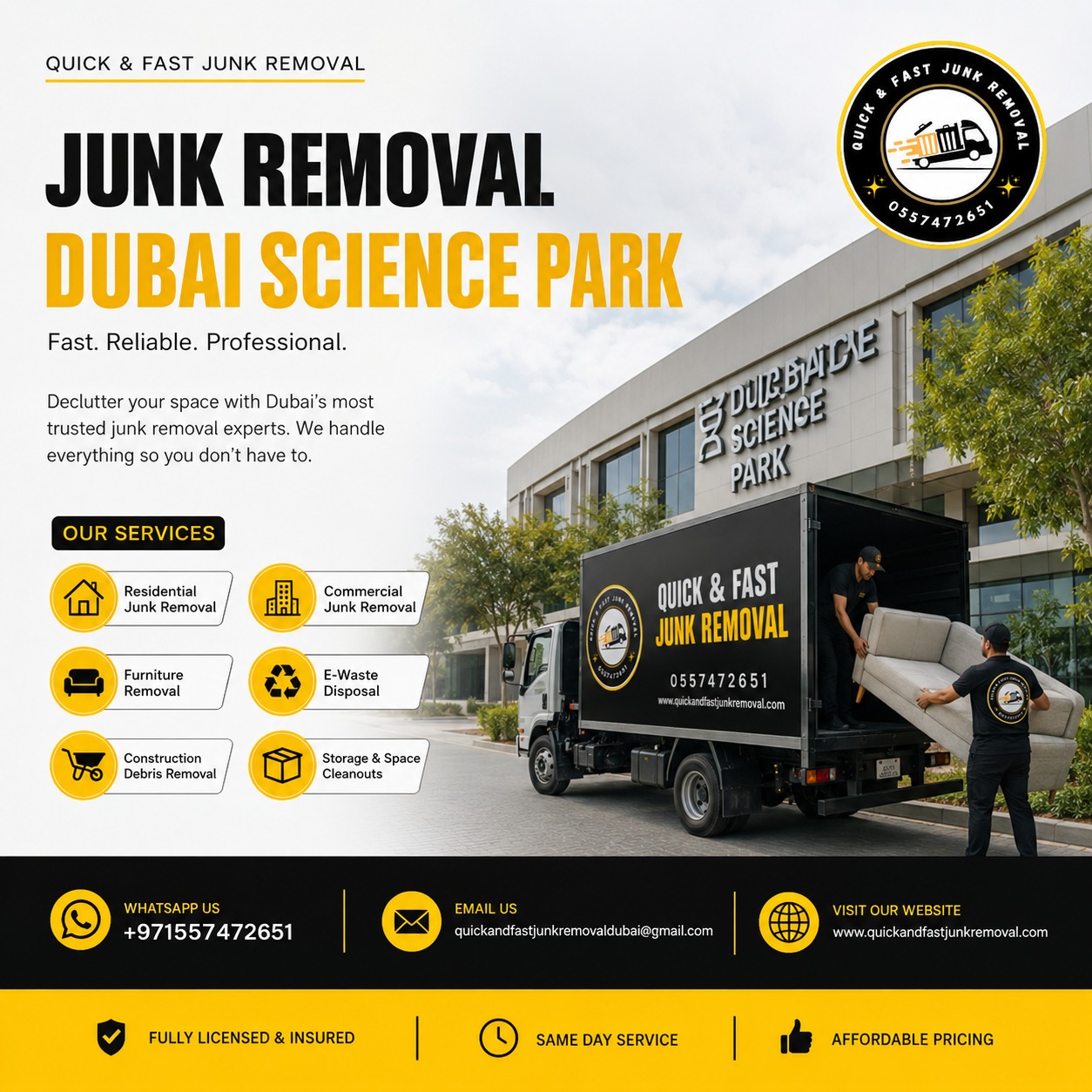 junk removal dubai science park