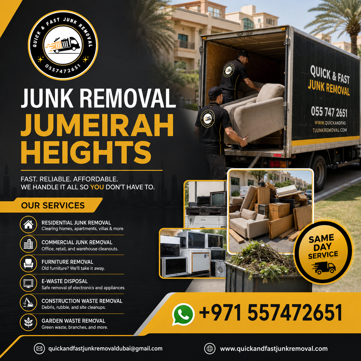 junk removal jumeirah heights