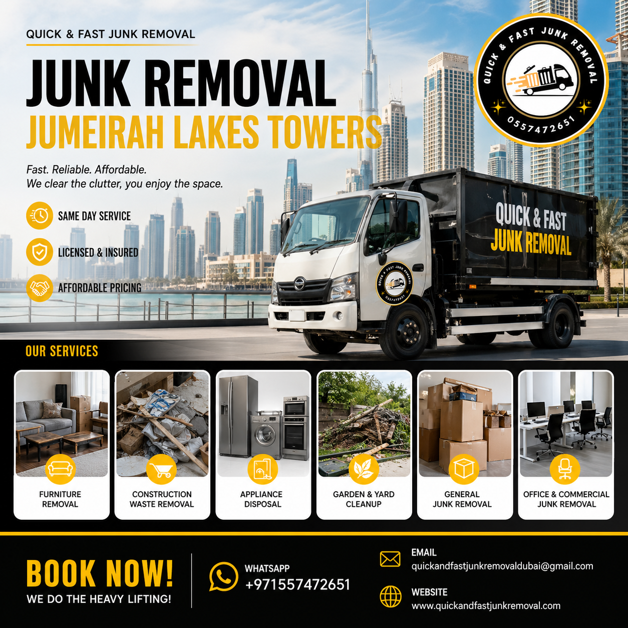 junk removal jumeirah lakes towers