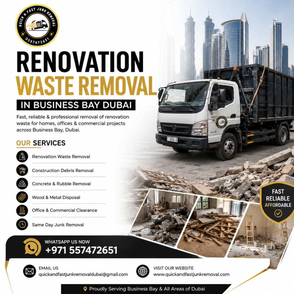 renovation waste removal in business bay dubai
