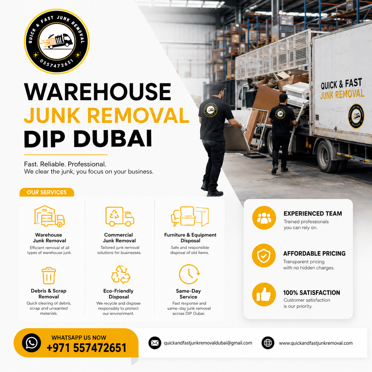 warehouse junk removal dip dubai