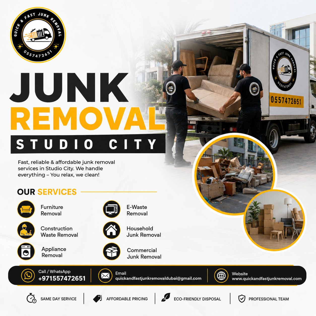 Junk Removal Studio City – Fast, Reliable, and Affordable Waste Removal Services junk removal studio city