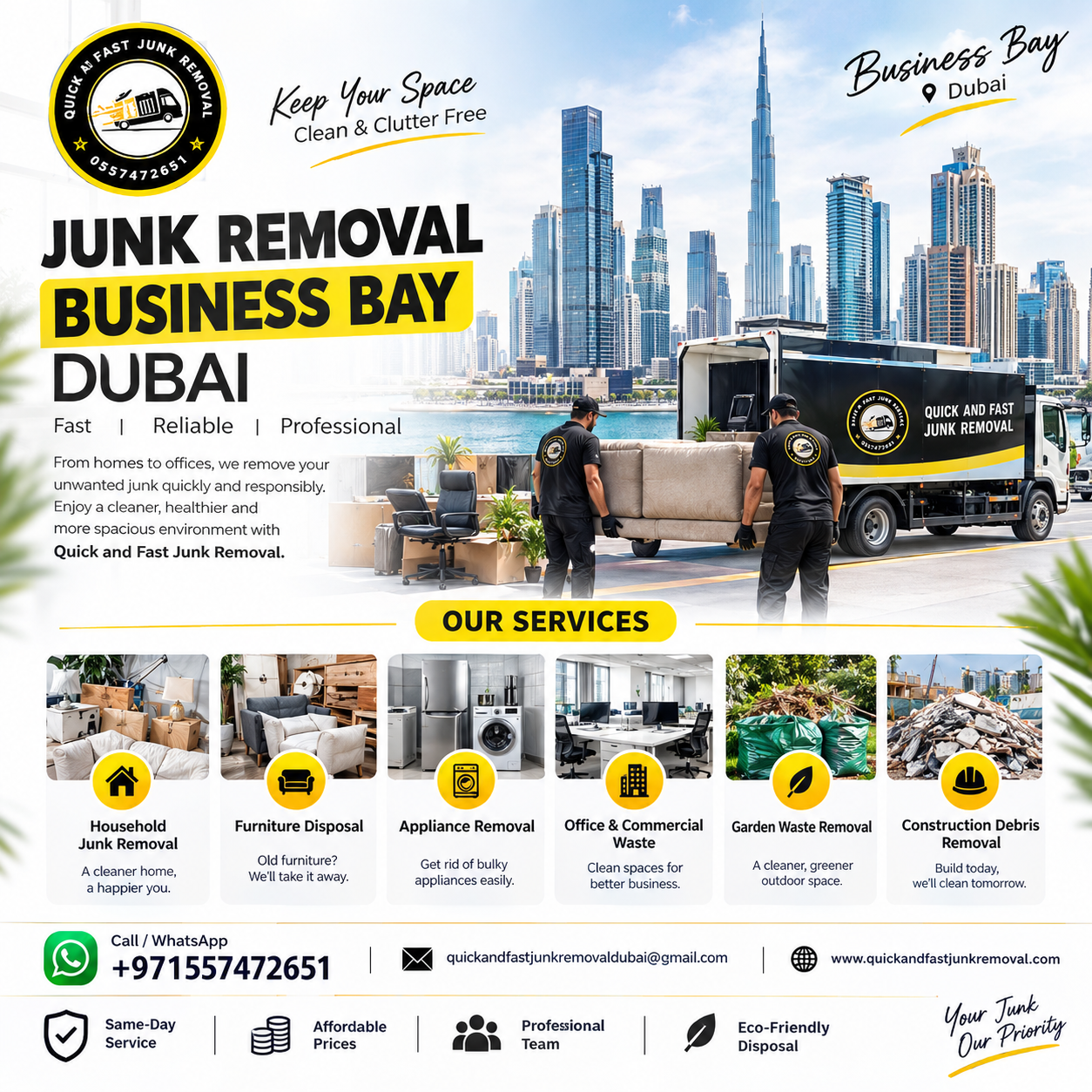 junk removal business bay dubai