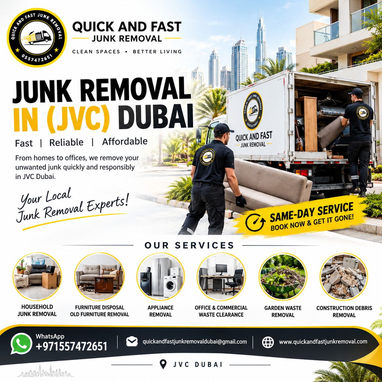 junk removal in (jvc) dubai